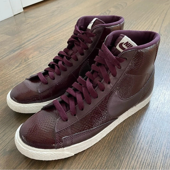 Nike BLAZER MID LTR PRM - Deep Burgundy Women 8.5 - Picture 3 of 11